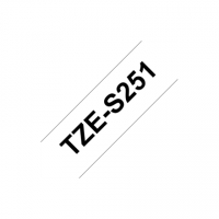 Brother TZe-S251 Strong Adhesive Laminated Tape Black on White, TZe, 8 m, 2.4 cm