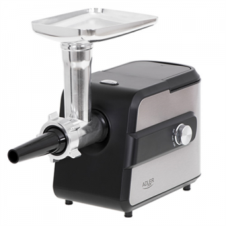 Adler Meat mincer with a shredder AD 4813 Silver/Black, 600 W, Number of speeds 2, Throughput (kg/min) 1 Adler Meat mincer with a shredder AD 4813 Silver/Black, 600 W, Number of speeds 2, Throughput (kg/min) 1