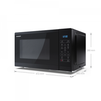 Sharp Microwave Oven YC-MS252AE-B Free standing 25 L 900 W Black