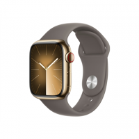 Apple Watch Series 9 GPS + Cellular 41mm Gold Stainless Steel Case with Clay Sport Band - M/L Apple
