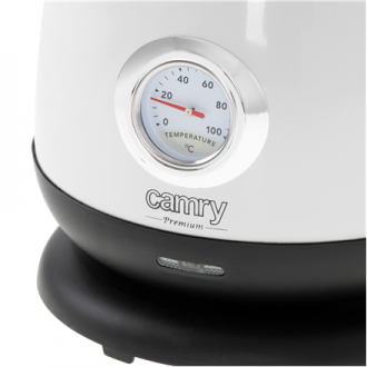 Camry Kettle with a thermometer CR 1344 Electric 2200 W 1.7 L Stainless steel 360 rotational base White