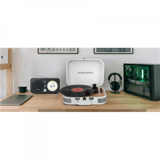 Muse Turntable Stereo System MT-201WW Turntable Stereo System USB port AUX in Muse Turntable Stereo System MT-201WW Turntable Stereo System USB port AUX in