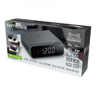 Muse Alarm function M-175 WI AUX in Alarm Clock Black Muse Alarm function M-175 WI AUX in Alarm Clock Black