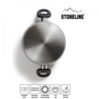 Stoneline Cooking pot 6741 2 L 18 cm die-cast aluminium Grey Lid included