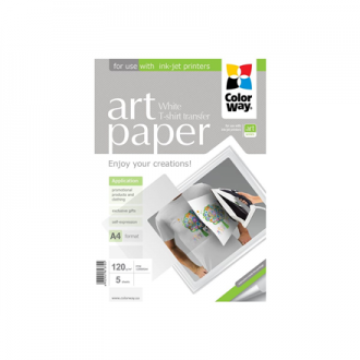 ColorWay ART Photo Paper T-shirt transfer (white) A4 120 g/m 