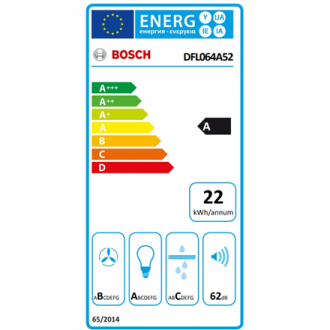 Bosch Hood Serie 4 DFL064A52 Telescopic Energy efficiency class A Width 60 cm 270 m /h Push Buttons LED Silver Bosch Hood Serie 4 DFL064A52 Telescopic Energy efficiency class A Width 60 cm 270 m /h Push Buttons LED Silver