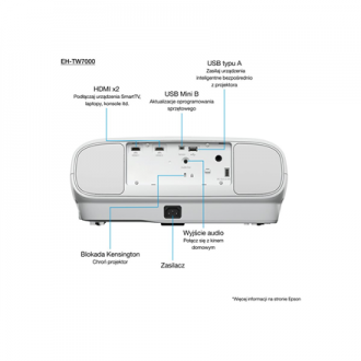 Epson EH-TW7000 3000 ANSI lumens 40.000:1 White Lamp warranty 12 month(s) Epson EH-TW7000 3000 ANSI lumens 40.000:1 White Lamp warranty 12 month(s)