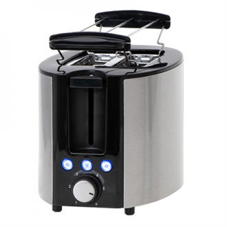 Camry Toaster CR 3215 Power 1000 W Number of slots 2 Housing material Stainless steel Black/Stainless steel