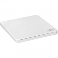 H.L Data Storage Ultra Slim Portable DVD-Writer GP60NW60 Interface USB 2.0 DVD R/RW CD read speed 24 x CD write speed 24 x White