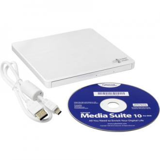 H.L Data Storage Ultra Slim Portable DVD-Writer GP60NW60 Interface USB 2.0 DVD R/RW CD read speed 24 x CD write speed 24 x White H.L Data Storage Ultra Slim Portable DVD-Writer GP60NW60 Interface USB 2.0 DVD R/RW CD read speed 24 x CD write speed 24 x White