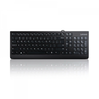 Lenovo USB Keyboard 300 Standard Wired Complete ergonomic design. Spill resistant keys with board drain. Concaved key caps fitte Lenovo USB Keyboard 300 Standard Wired Complete ergonomic design. Spill resistant keys with board drain. Concaved key caps fitte