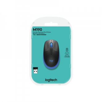 Logitech Full size Mouse M190 Wireless Blue USB Logitech Full size Mouse M190 Wireless Blue USB