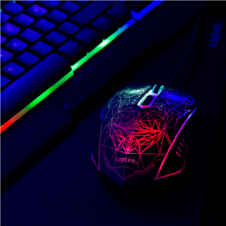 Logilink Gaming-Set, keyboard, mouse and mouspad ID0185 Keyboard, Mouse and Pad Set Wired Mouse included DE Numeric keypad