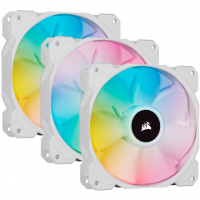 Corsair | 120mm White PWM Fan, Triple Pack with Lighting Node CORE | iCUE SP120 RGB ELITE Performance | Case Fan