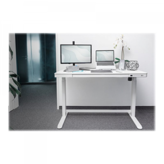 Digitus | Electric Height Adjustable Desk | 72 - 121 cm | Maximum load weight 50 kg | Metal | White