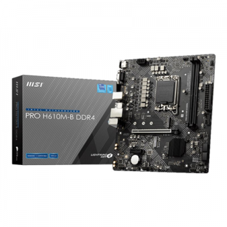 MSI | PRO H610M-G DDR4 | Processor family Intel | Processor socket LGA1700 | DDR4 DIMM | Memory slots 2 | Supported hard disk dr