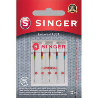 Singer | Universal Needle ASST 5PK for Woven Fabrics Singer | Universal Needle ASST 5PK for Woven Fabrics