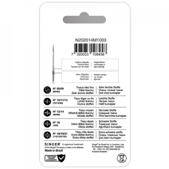 Singer | Needle, 2020 SZ14 BLST W/10 Singer | Needle, 2020 SZ14 BLST W/10