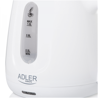 Adler Kettle | AD 1373 | Electric | 850 W | 1 L | Polypropylene | 360 rotational base | White
