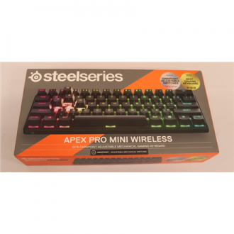 SALE OUT.SteelSeries Apex Pro Mini Gaming Keyboard, US Layout, Wireless, Black | Gaming Keyboard | Apex Pro Mini | Gaming keyboa