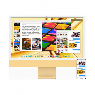 Apple iMac 24 4.5K Retina, Apple M3 8C CPU, 8C GPU/8GB/256GB SSD/Silver/RUS Apple