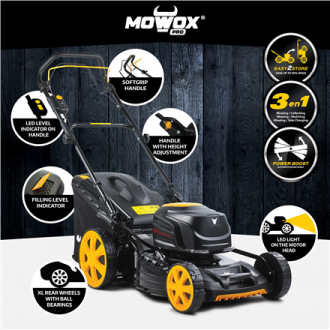 MoWox | 62V Excel Series Cordless Lawnmower | EM 4662 SX-Li | Mowing Area 750 m 