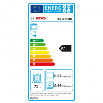 Bosch | Oven | HBG7721B1 | 71 L | Electric | Pyrolysis | Touch | Height 59.5 cm | Width 59.4 cm | Black