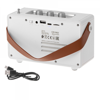 Speaker with radio | CR 1902 W | 5 W | Bluetooth | White | Wireless connection Speaker with radio | CR 1902 W | 5 W | Bluetooth | White | Wireless connection