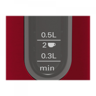 Bosch | Kettle | DesignLine TWK4P434 | Electric | 2400 W | 1.7 L | Stainless steel | 360 rotational base | Red/Black