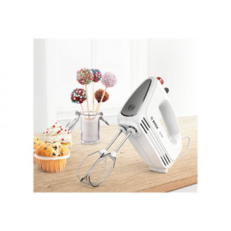 Bosch | Hand Mixer | MFQ22100 CleverMixx | Hand Mixer | 375 W | Number of speeds 4 | Turbo mode | White/Dark Grey Bosch | Hand Mixer | MFQ22100 CleverMixx | Hand Mixer | 375 W | Number of speeds 4 | Turbo mode | White/Dark Grey