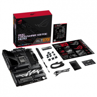 Asus ROG CROSSHAIR X870E HERO | Processor family AMD | Processor socket AM5 | DDR5 | Supported hard disk drive interfaces SATA, Asus ROG CROSSHAIR X870E HERO | Processor family AMD | Processor socket AM5 | DDR5 | Supported hard disk drive interfaces SATA,