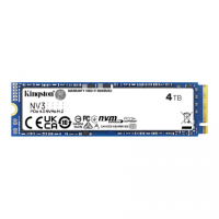 Kingston SSD | NV3 | 4000 GB | SSD form factor M.2 2280 | Solid-state drive interface PCIe 4.0 x4 NVMe | Read speed 6000 MB/s | 