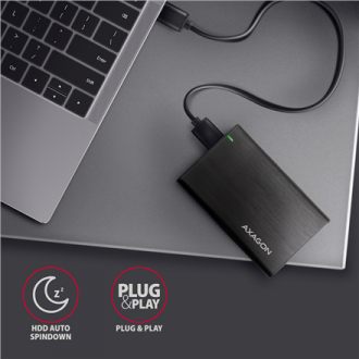 AXAGON Screwless aluminum USB 3.2 Gen 1 - SATA 6G external box for 2.5 AXAGON Screwless aluminum USB 3.2 Gen 1 - SATA 6G external box for 2.5