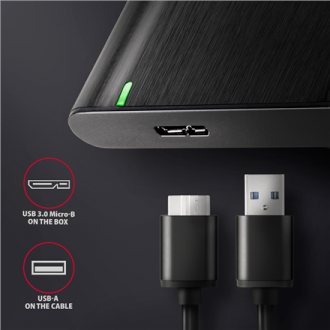 AXAGON Screwless aluminum USB 3.2 Gen 1 - SATA 6G external box for 2.5 AXAGON Screwless aluminum USB 3.2 Gen 1 - SATA 6G external box for 2.5