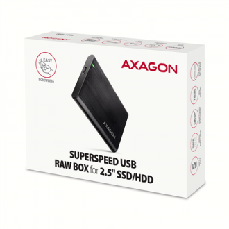 AXAGON Screwless aluminum USB 3.2 Gen 1 - SATA 6G external box for 2.5 AXAGON Screwless aluminum USB 3.2 Gen 1 - SATA 6G external box for 2.5