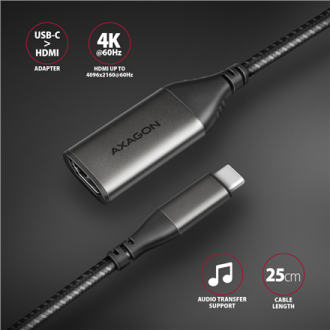 AXAGON | Active converter | USB-C to HDMI | 0.25 m AXAGON | Active converter | USB-C to HDMI | 0.25 m