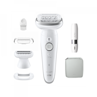 Braun Epilator | SES9-341 Silk- pil 9 | Operating time (max) 50 min | Number of power levels 2 | Wet & Dry | White