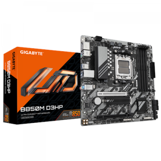 Gigabyte B850M D3HP | Processor family AMD | Processor socket AM5 | DDR5 | Supported hard disk drive interfaces M.2, SATA | Numb Gigabyte B850M D3HP | Processor family AMD | Processor socket AM5 | DDR5 | Supported hard disk drive interfaces M.2, SATA | Numb