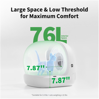 PETKIT PURA MAX 2 Self-Cleaning Cat Litter, Green + Magnetic Cat Litter Remover | P99022 | White