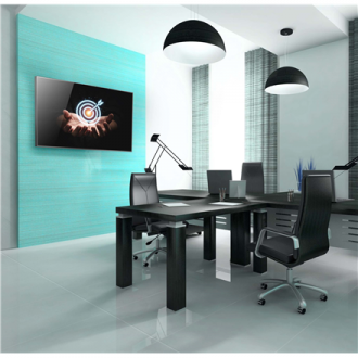 EDBAK Wall mount | Lateral adjustment of the screen once mounted on the wall plate | 50-86 