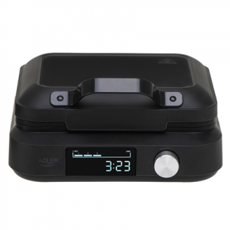 Adler Waffle Maker with LED Display | AD 3087 | 2200 W | Number of pastry 2 | Belgium | Black Adler Waffle Maker with LED Display | AD 3087 | 2200 W | Number of pastry 2 | Belgium | Black