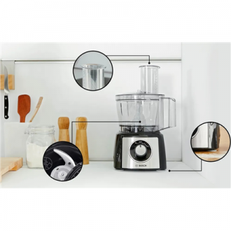 Bosch | Food Processor MultiTalent 3 Plus | MCM3PM386 | 900 W | Number of speeds 2 | Bowl capacity 2.3 L | Black/Stainless steel Bosch | Food Processor MultiTalent 3 Plus | MCM3PM386 | 900 W | Number of speeds 2 | Bowl capacity 2.3 L | Black/Stainless steel