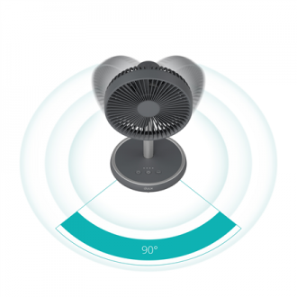 Duux Fan | Rize Flex | Stand Fan | Grey | Diameter 21 cm | Number of speeds 4 | Oscillation | 10 W | No