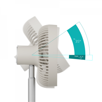 Duux Fan | Rize Flex | Stand Fan | Greige | Diameter 21 cm | Number of speeds 4 | Oscillation | 10 W | No