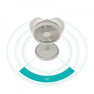 Duux Fan | Rize Flex | Stand Fan | Greige | Diameter 21 cm | Number of speeds 4 | Oscillation | 10 W | No