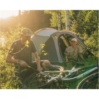 Outwell Two Room Tunnel Tent | Earth 5 Plus | 5 person(s) | Green
