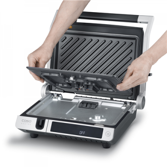 Caso Double Contact Grill with Thermocontrol | SteakMaster Pro | Contact grill | 2000 W | Stainless Steel/Black