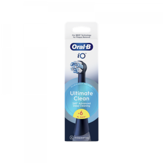 Oral-B Replaceable toothbrush heads | iO UltimateClean | Heads | For adults | Number of brush heads included 6 | Black