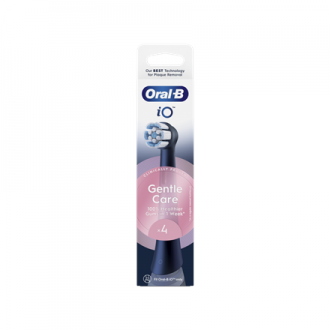 Oral-B Replaceable toothbrush heads | iO GentleCare | Heads | For adults | Number of brush heads included 4 | Black Oral-B Replaceable toothbrush heads | iO GentleCare | Heads | For adults | Number of brush heads included 4 | Black
