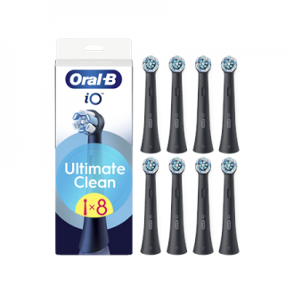 Oral-B Replaceable toothbrush heads | iO UltimateClean | Heads | For adults | Number of brush heads included 8 | Black